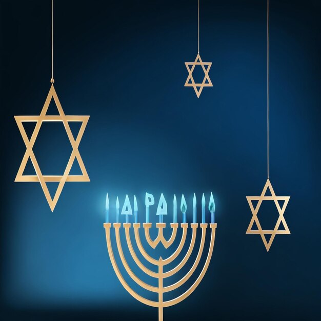 Happy hanukkah star david background images collections cute wallpapers ai generated