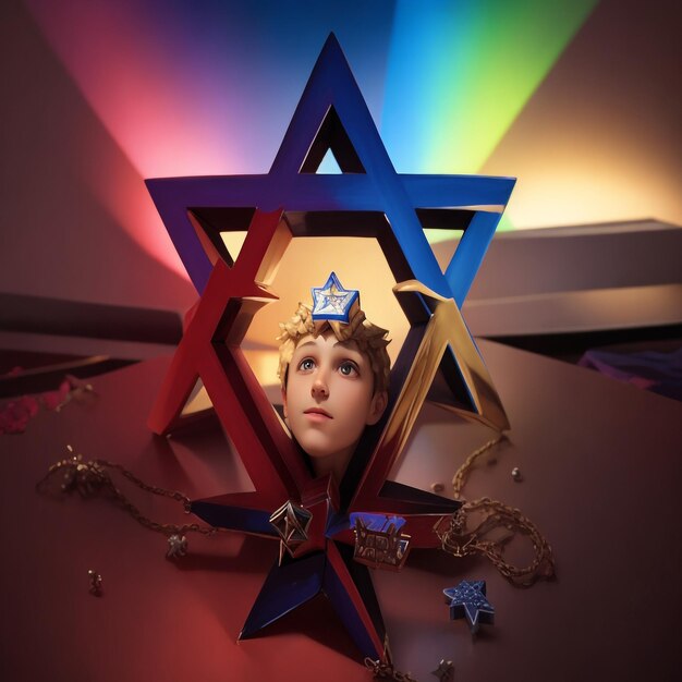 Foto happy hanukkah star david immagini di sfondo collezioni di carte da parati carine ai generate