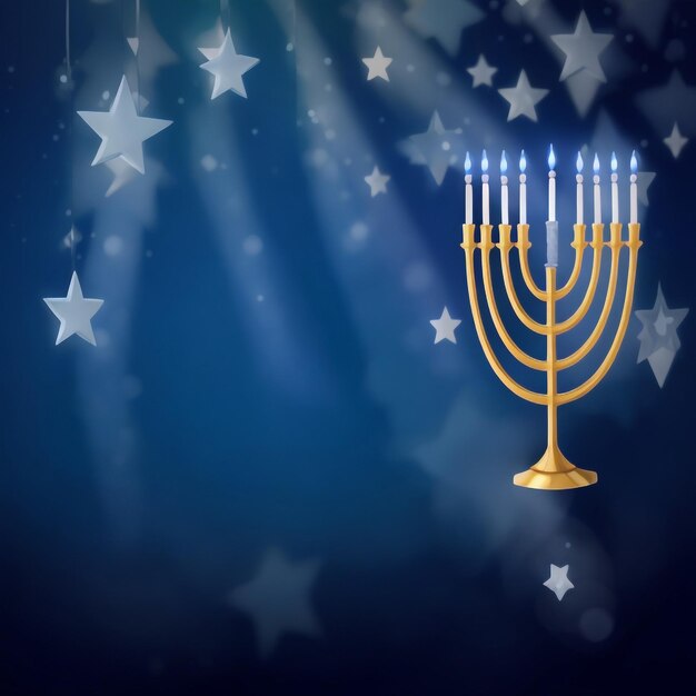 Photo happy hanukkah star david background images collections cute wallpapers ai generated