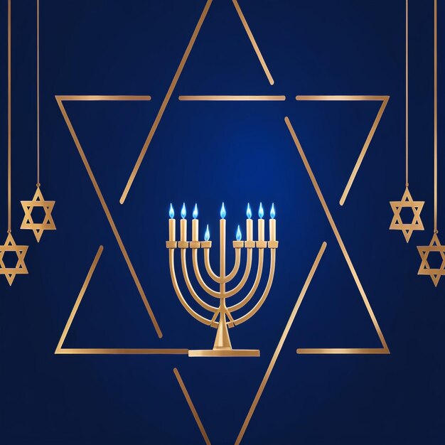 Happy hanukkah star david background images collections cute wallpapers ai generated