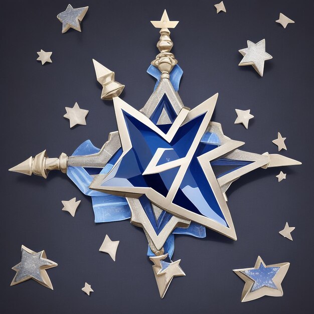 Photo happy hanukkah star david background images collections cute wallpapers ai generated