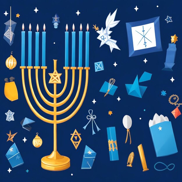 Happy hanukkah star david background images collections cute wallpapers ai generated