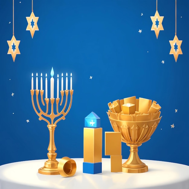 Happy hanukkah star david background images collections cute wallpapers ai generated