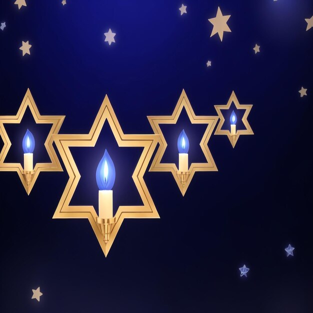 Photo happy hanukkah star david background images collections cute wallpapers ai generated