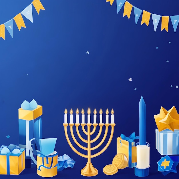 Happy hanukkah star david background images collections cute wallpapers ai generated