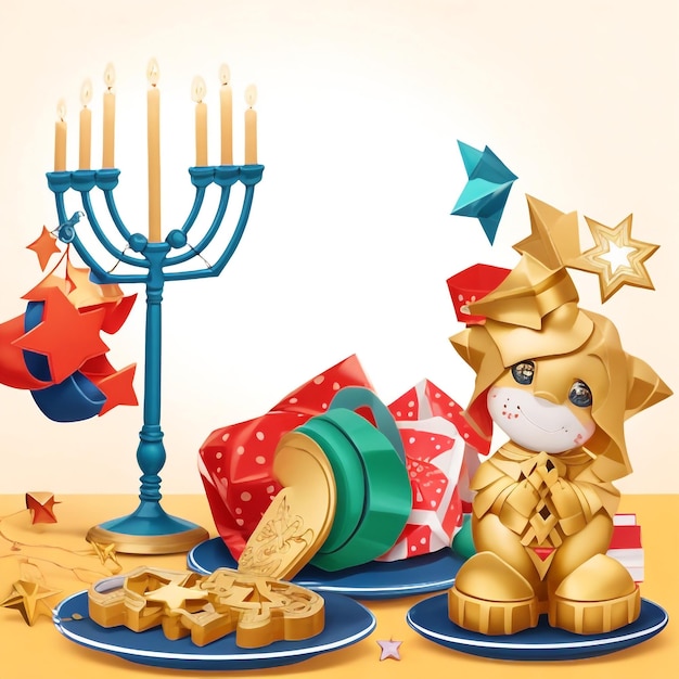 Happy hanukkah star david background images collections cute wallpapers ai generated