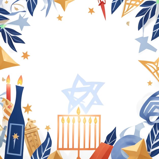 Happy hanukkah star david background images collections cute wallpapers ai generated