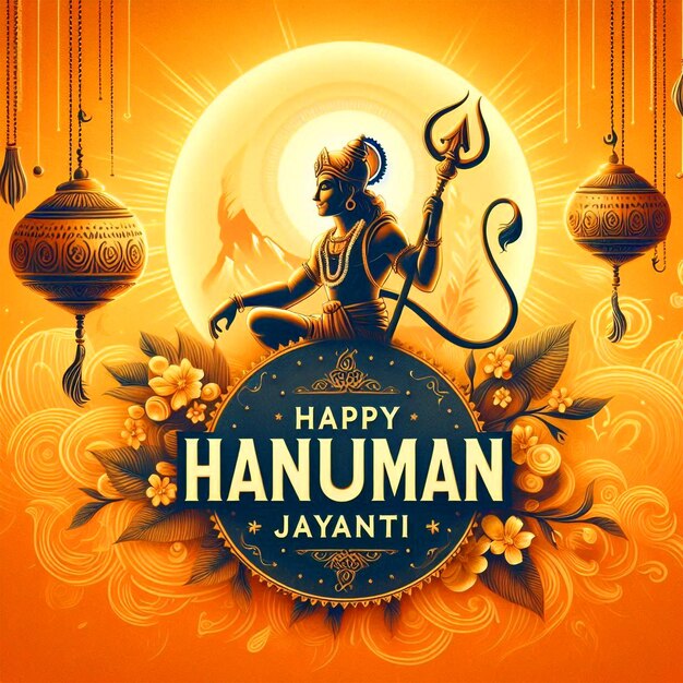 Foto felice festa di hanuman jayanti