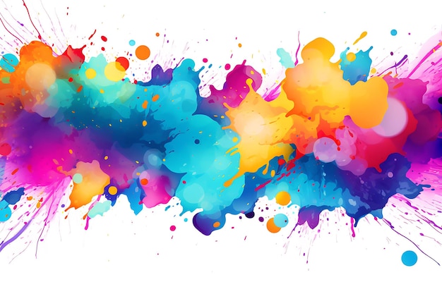 Photo happy holi background with colorful splashes