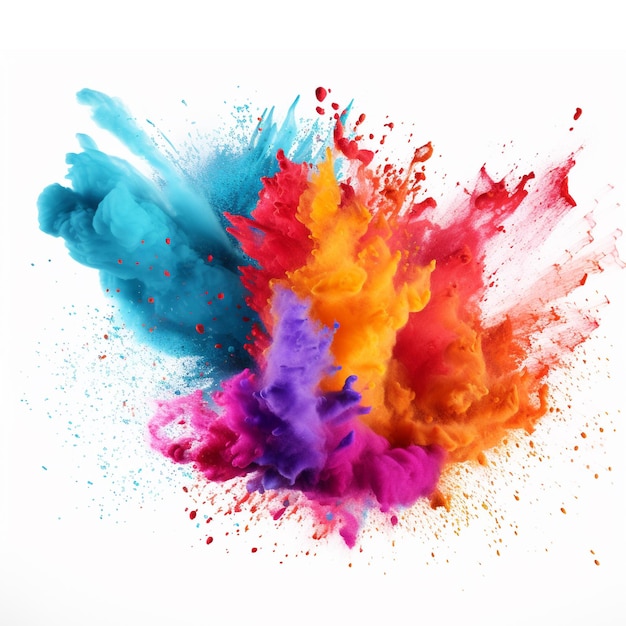 Holi Powder Splashing in the Air. Stock Image - Image of abstract,  colourful: 125323225