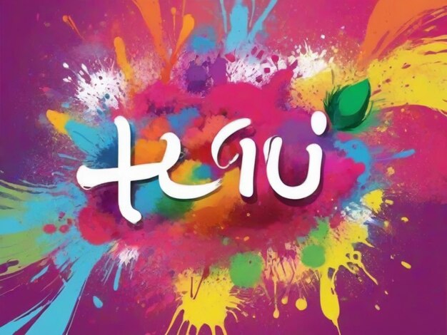 Happy Holi Event zeven kleurrijke kleuren poster achtergrond