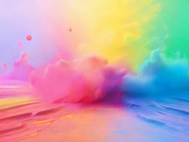 Happy holi festival colorful background design best quality hyper realistic image banner template