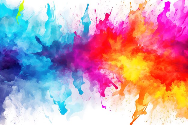 Photo happy holi festival colorful splashes background