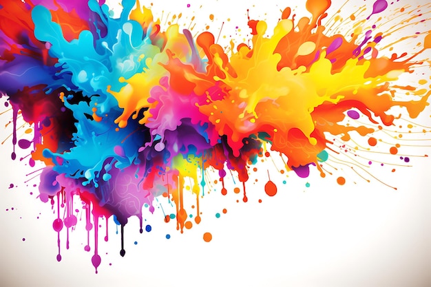 Happy holi festival colorful splashes background