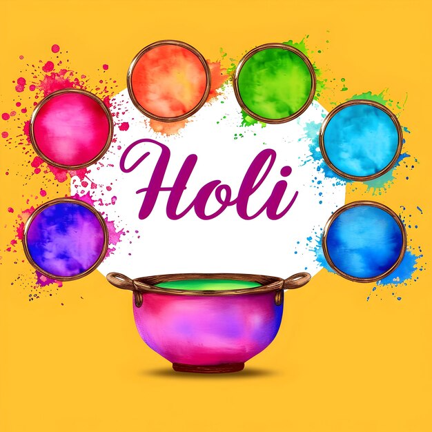 Foto felice festa di holi esplosione di colori realistici