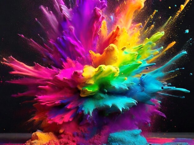 Happy Holi Festive with colorful paint