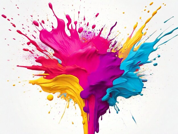 Happy Holi Festive with colorful paint