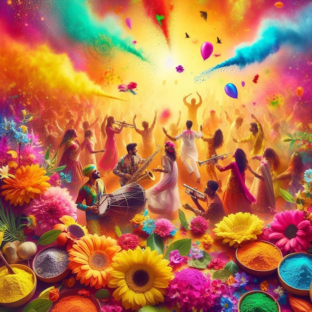 Happy Holi Holi festival background image