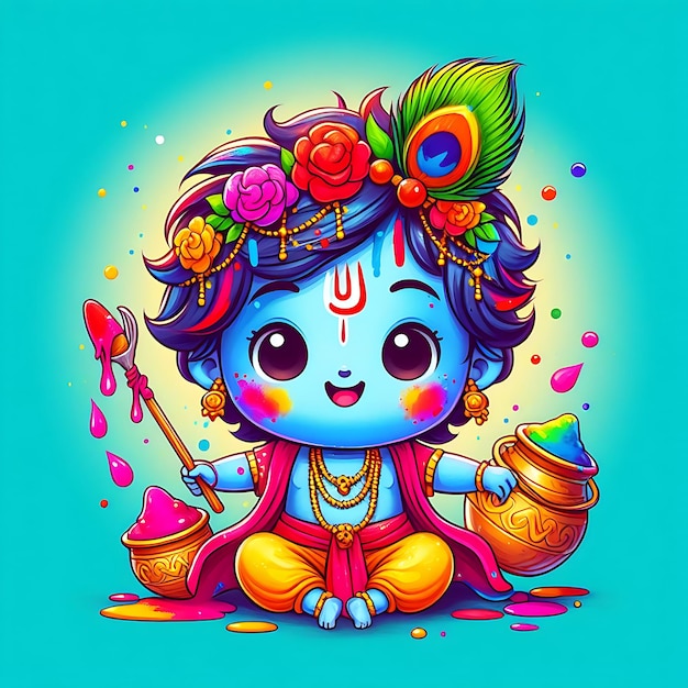 happy holi illustration