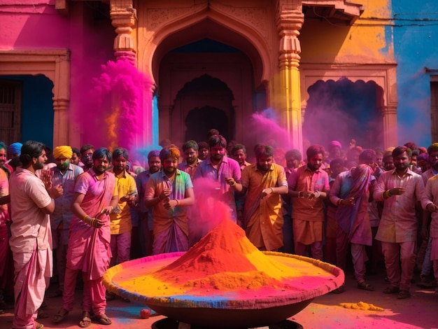 Happy holi india festival of colors