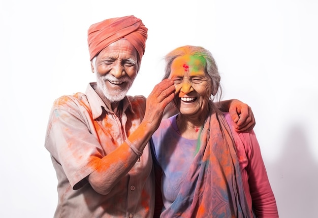 Happy Holi picture of couples or brother and sisters