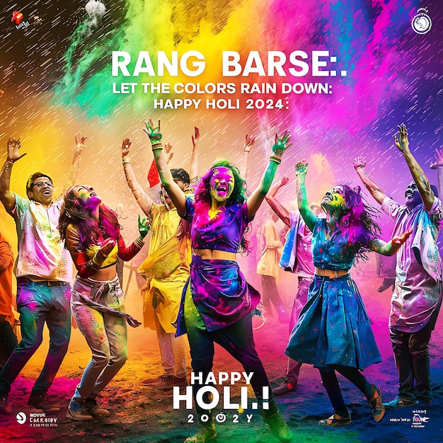 happy holi wonderful poster banner design