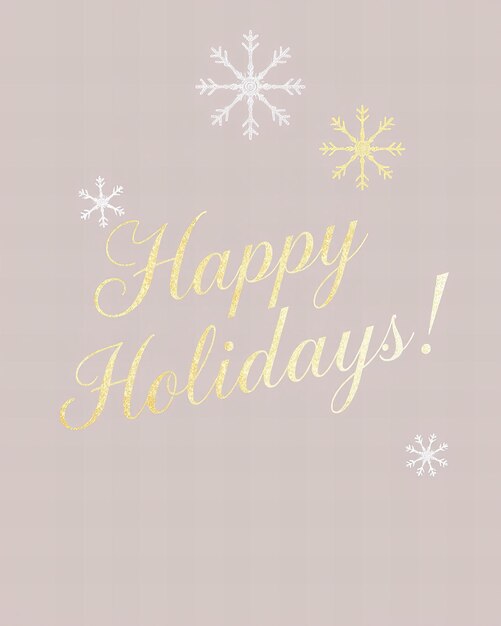 Photo happy holidays in elegant cursive
