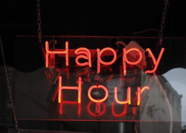 Happy hour-neonlicht