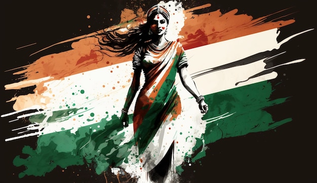 Photo happy independence day of india