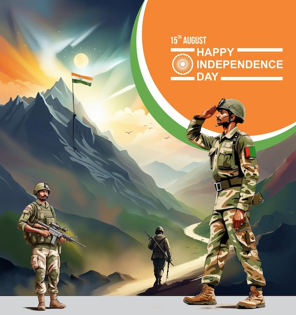 Happy India Independence Day-begroeting op 15 augustus