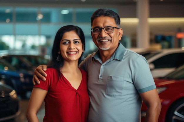 Happy Indian couple standing together