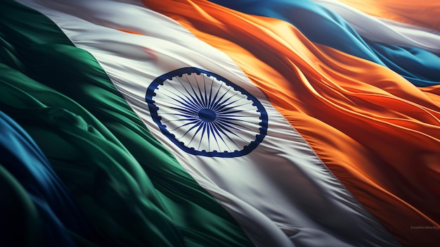 Happy Indian republic day with India flag