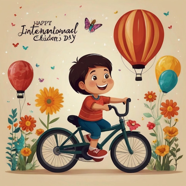 Happy International Childrens Day Illustration