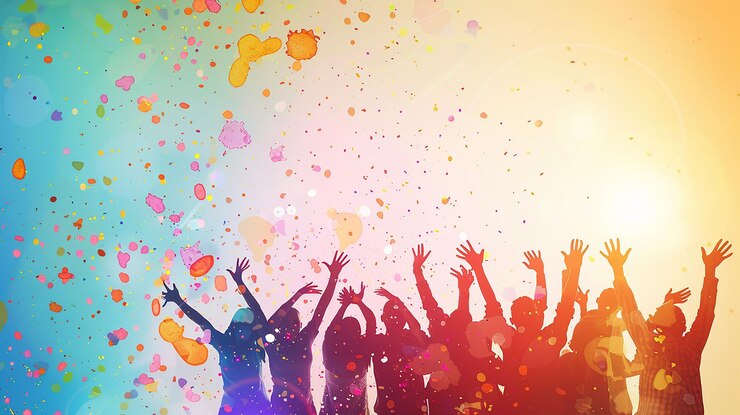 Happy international friendship day celebration with group