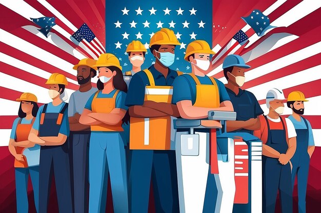 Happy international labor day vector illustration design