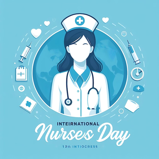 Happy International Nurses Day Illustration