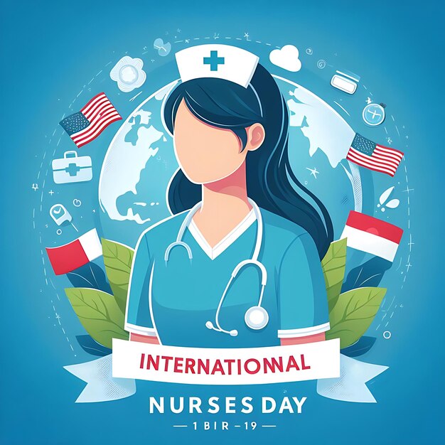 Happy International Nurses Day Illustration