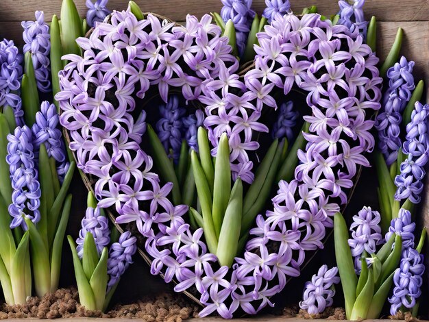 Foto felice giornata internazionale della donna, giacinto sullo sfondo, sincere congratulazioni per il mese di marzo.