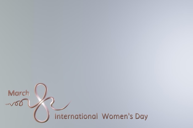 Happy International Womens Day background Banner with elements 8 number 3D rendering