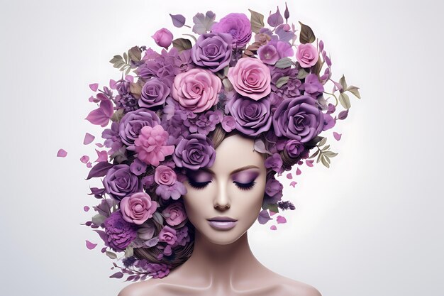 Happy international womens day floral design