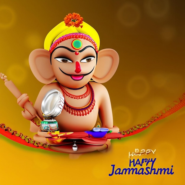 Happy janmashtami day background image with some sweets