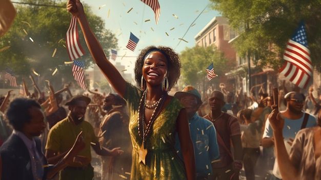 Happy_juneteenth_freedom_day Generative AI