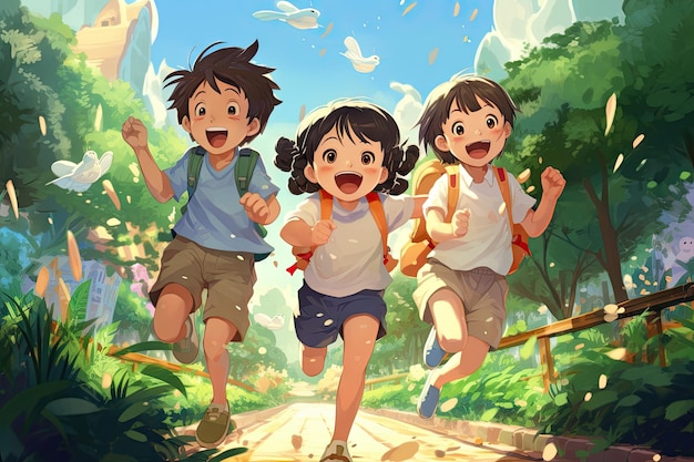 happy kid anime wallpaper