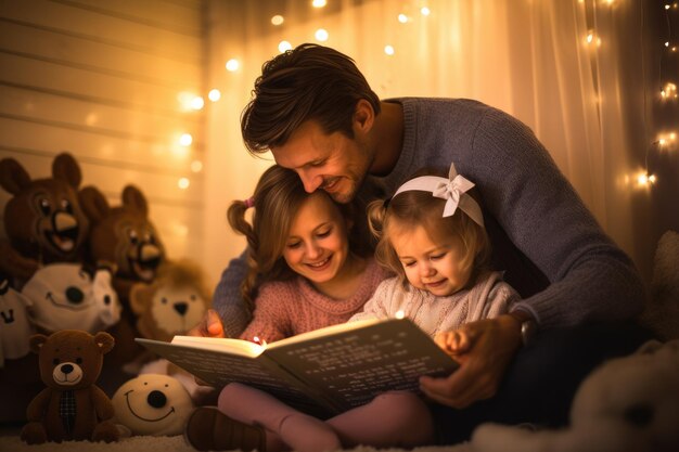 Happy kid playing at home in christmas and new year 2024 holiday comeliness