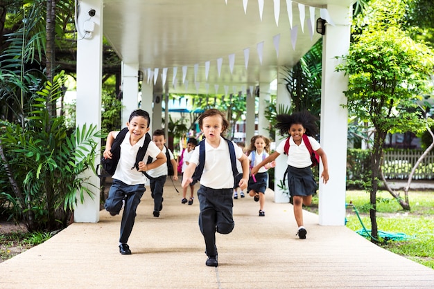 Happy kids at elementary school