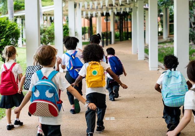 Happy kids at elementary school