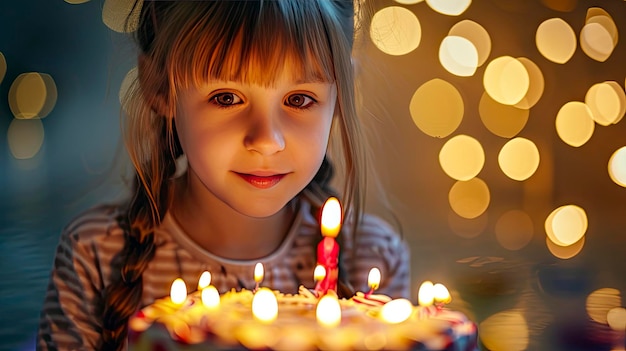 Счастливые дети наслаждаются праздничной вечеринкой на день рождения с красочными тортами и украшениями