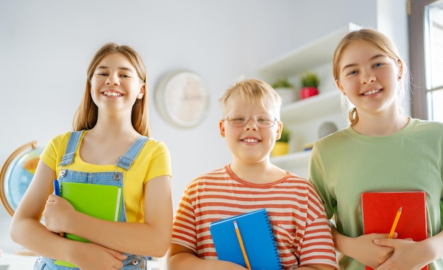 Happy kids at school