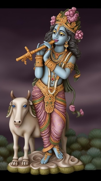 Happy Krishna Janmashtami Generative ai