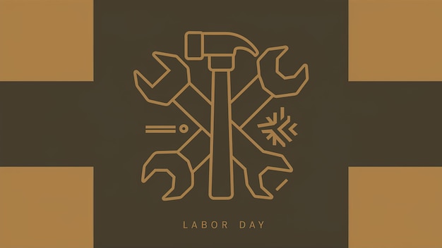 Happy Labor Day banner Illustration of International Labor Day